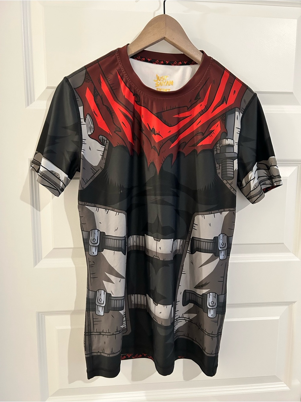 Just Saiyan Skinz Gear Top Gray Red Size XL
